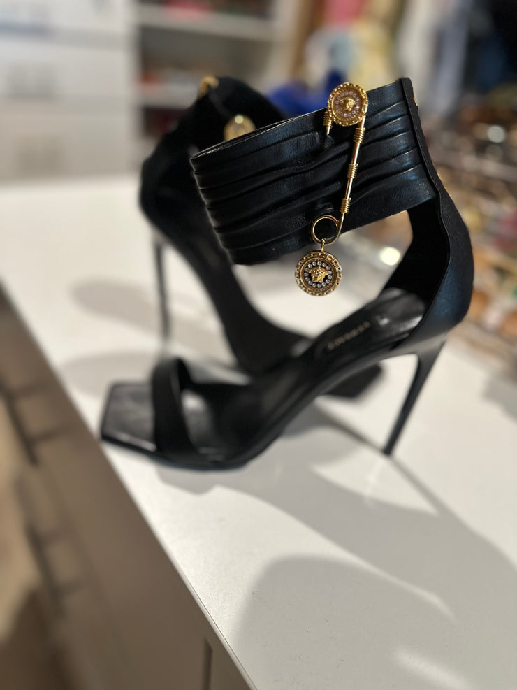 Black Versace Medusa Charm Heels - Size 41