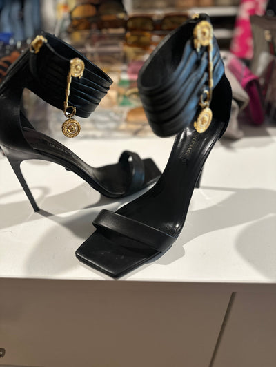 Black Versace Medusa Charm Heels - Size 41