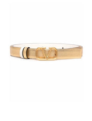 Valentino Reversible Belt (Gold/off white)